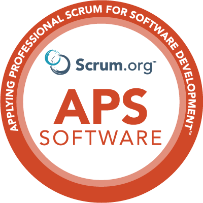 Badge van Applying Professional Scrum for Software Development